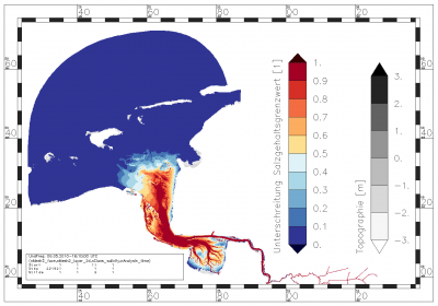 frequency with which the salinity lies below the salinity limit of 26.25 E-3