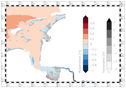 Wasserstand über SubGrid-Topografie