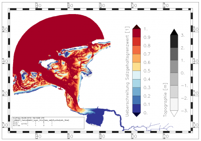 frequency with which the salinity exceeds the salinity limit of 18.75 E-3