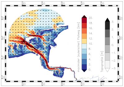 maximum value of eulerian flood path within the period of data analysis