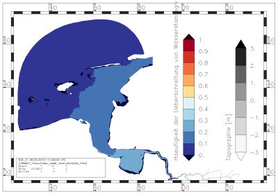 relative proportion of water levels above 1.125 m