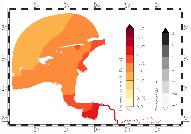 Highest water level within the period of data analysis