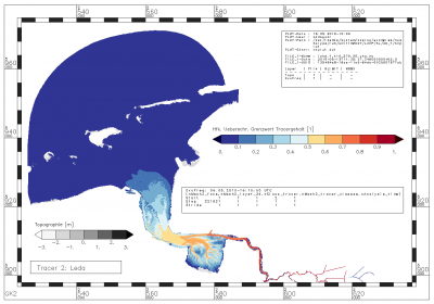 frequency with which the value of tracer from the Leda exceeds the tracer limit of 0.000889 [-]