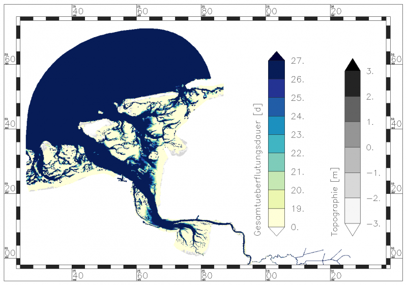 Period of time during which an area is covered by water